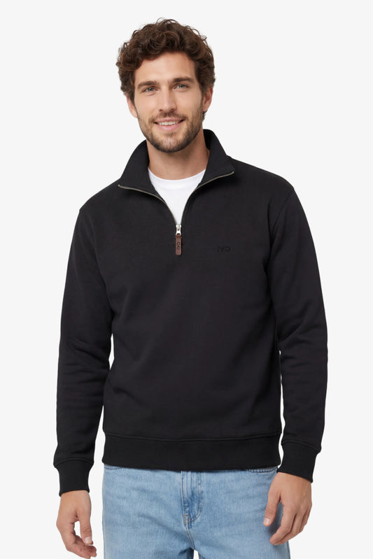 lange ärmel half zip Sweatshirt für große Männer