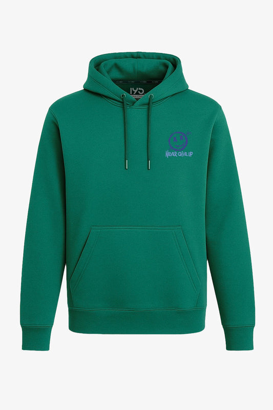 Hoodie mit Tasche – "NEVER GIVE UP"
