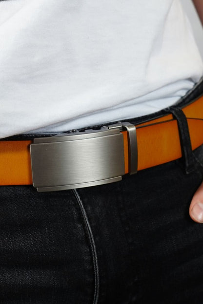 BELTIMORE Automatik Gürtel – Marigold x Silver Line