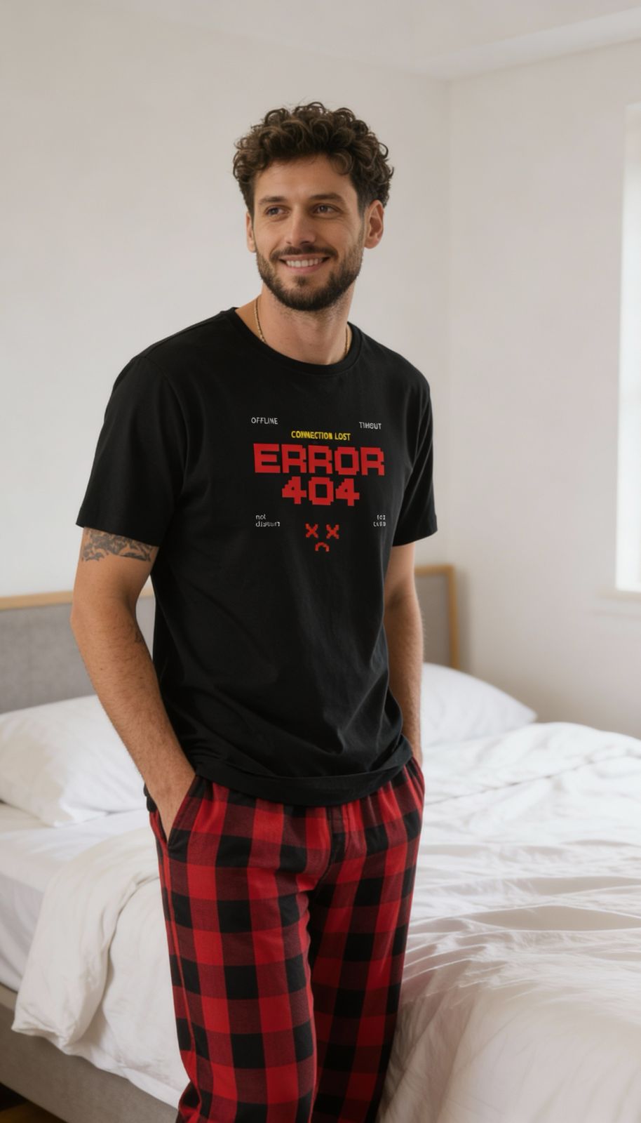 Schlaf-Shirt – "Error 404"