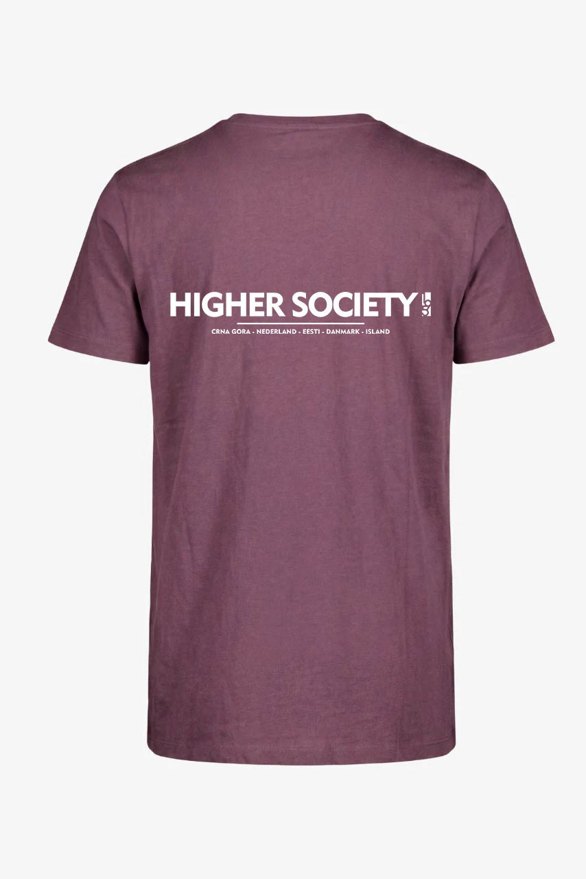 Basic T-Shirt in Bordeauxrot für große Männer – Vorderansicht