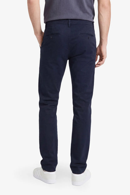 Chino-Hose in Blau für große Männer – Rückansicht