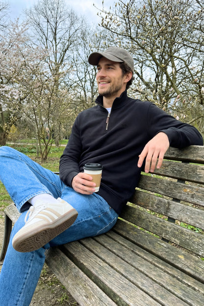lange Ärmel halfzipper Sweatshirt für große Männer!