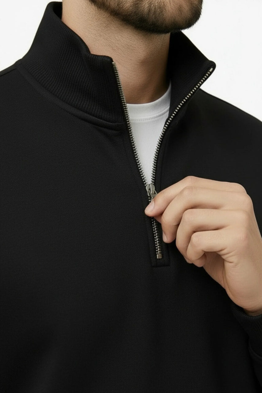 lange ärmel Quaterzip Sweatshirt für große Männer bis 220cm