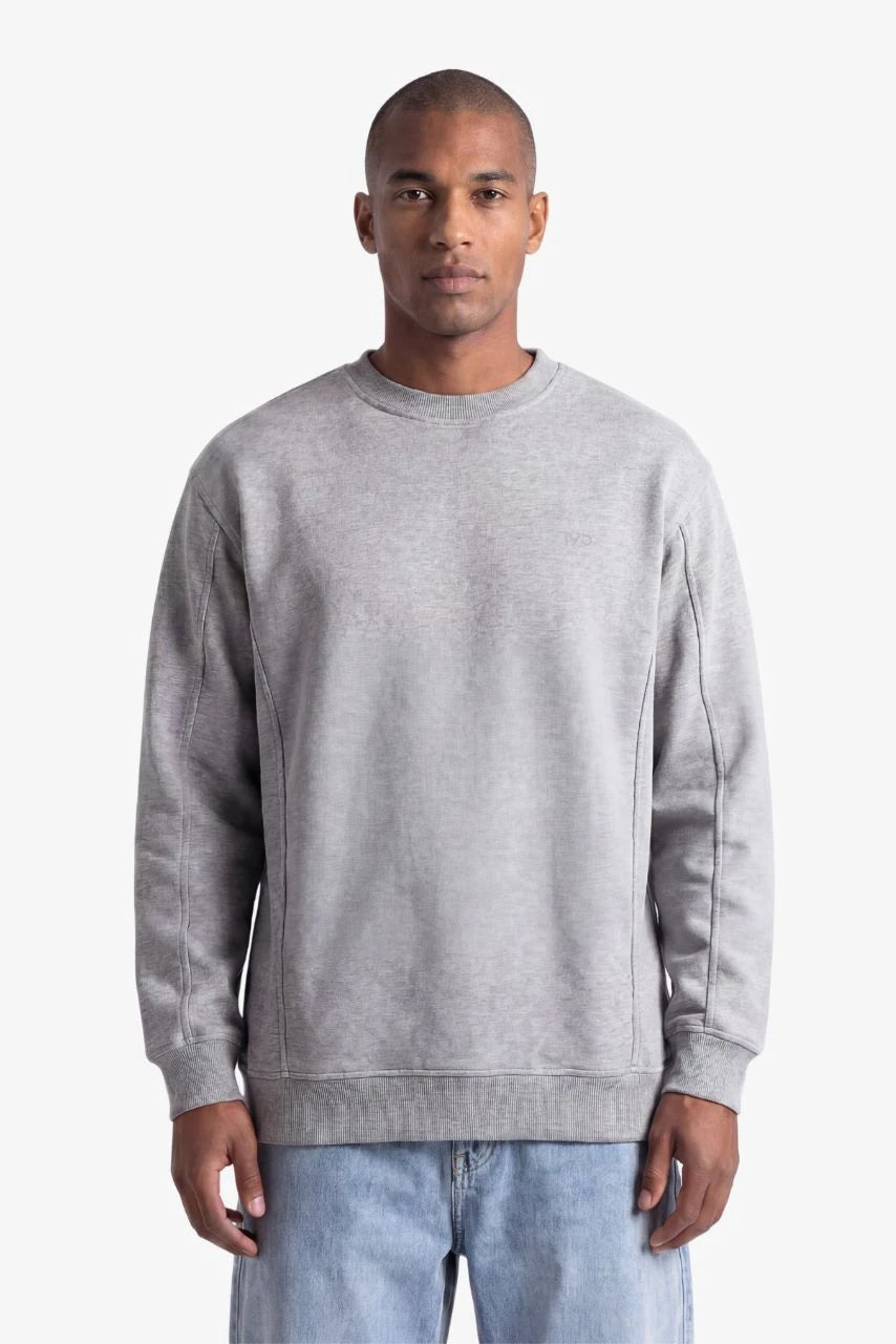 Heavy Sweatshirt in Dunkelgrau für große Männer – Vorderansicht