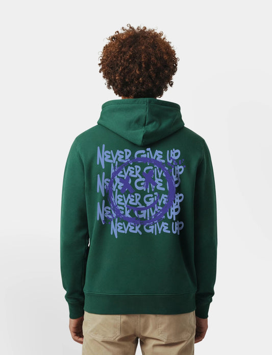 Hoodie mit Tasche – "NEVER GIVE UP"