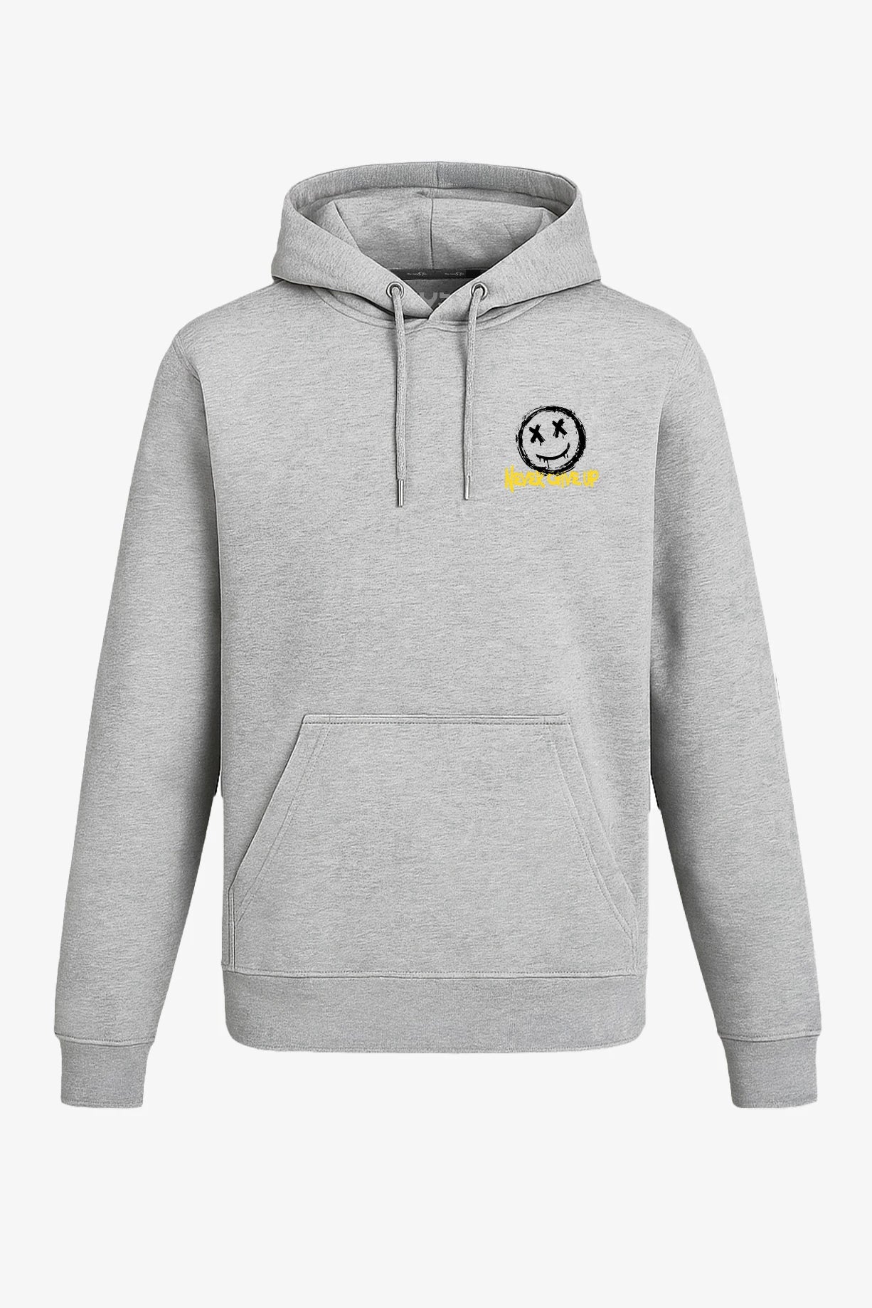 Hoodie mit Tasche – "NEVER GIVE UP"
