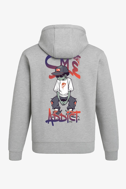 Hoodie mit Tasche – "ADDICT"