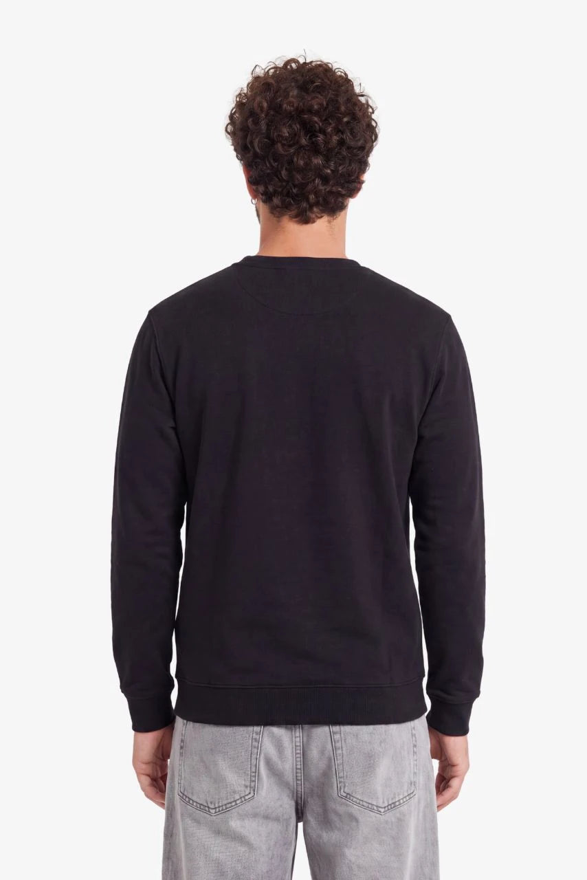 Sweatshirt in Schwarz für große Männer – Rückansicht