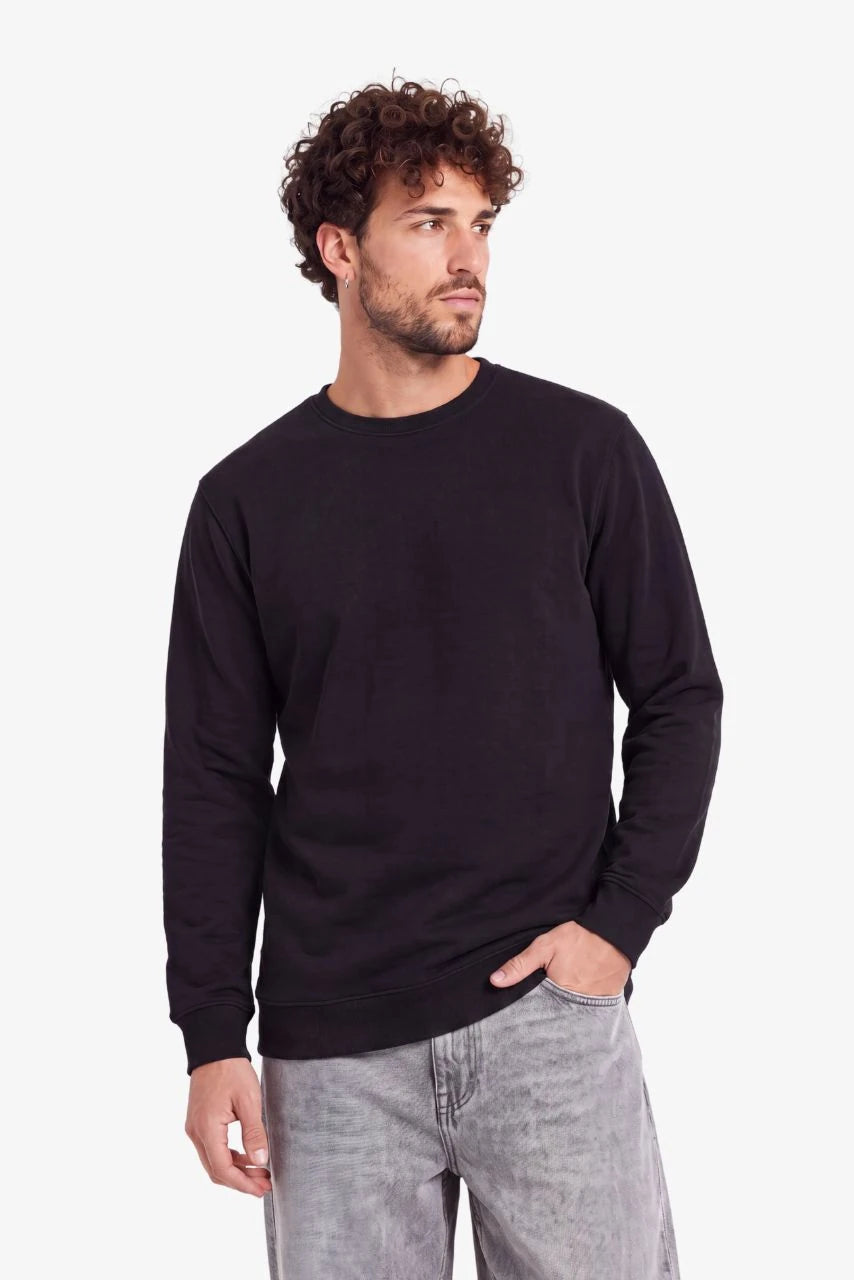 Sweatshirt in Schwarz für große Männer – Vorderansicht
