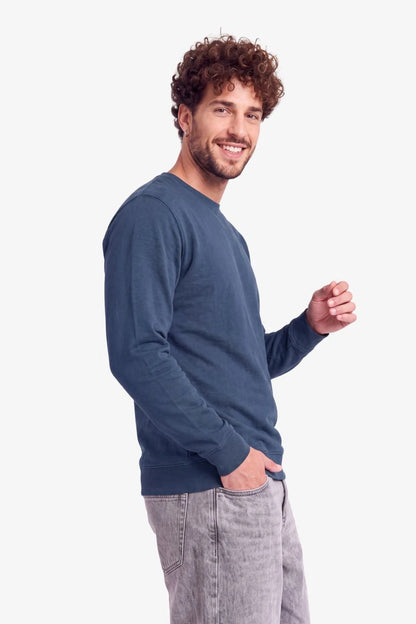 Sweatshirt in Blau für große Männer – Seitenansicht