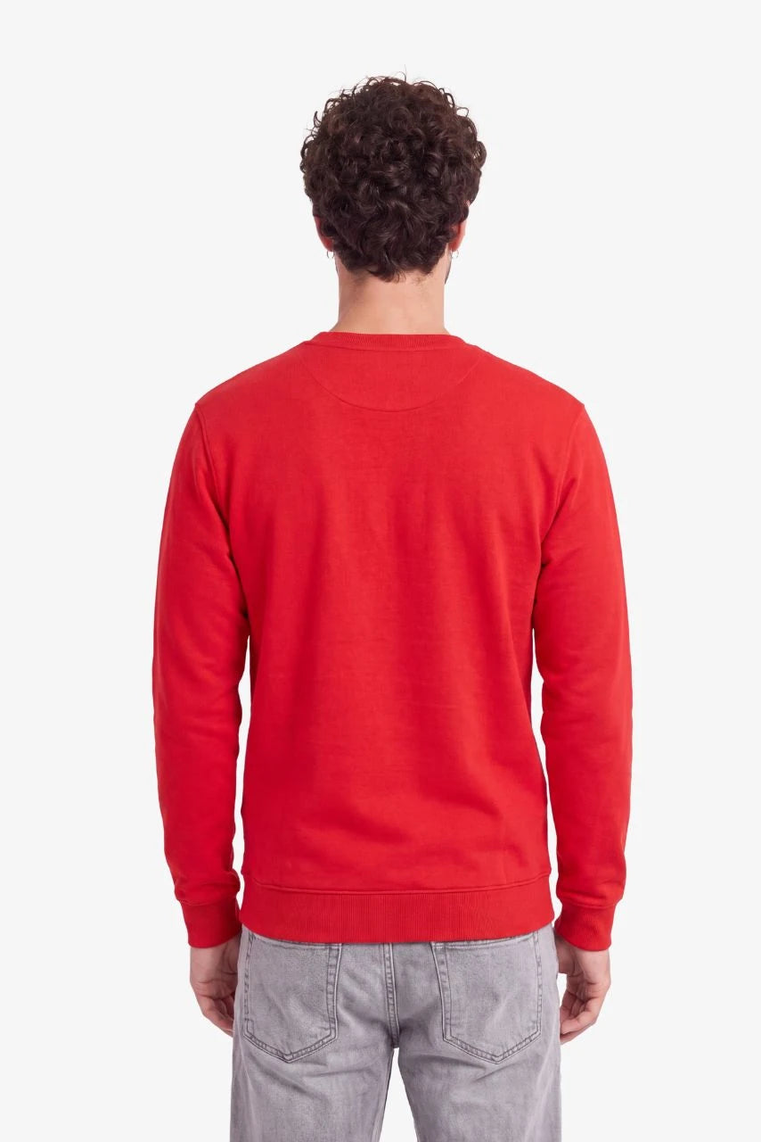 Sweatshirt in Rot für große Männer – Rückansicht