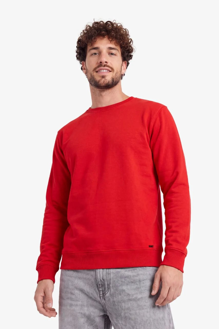 Sweatshirt in Rot für große Männer – Vorderansicht