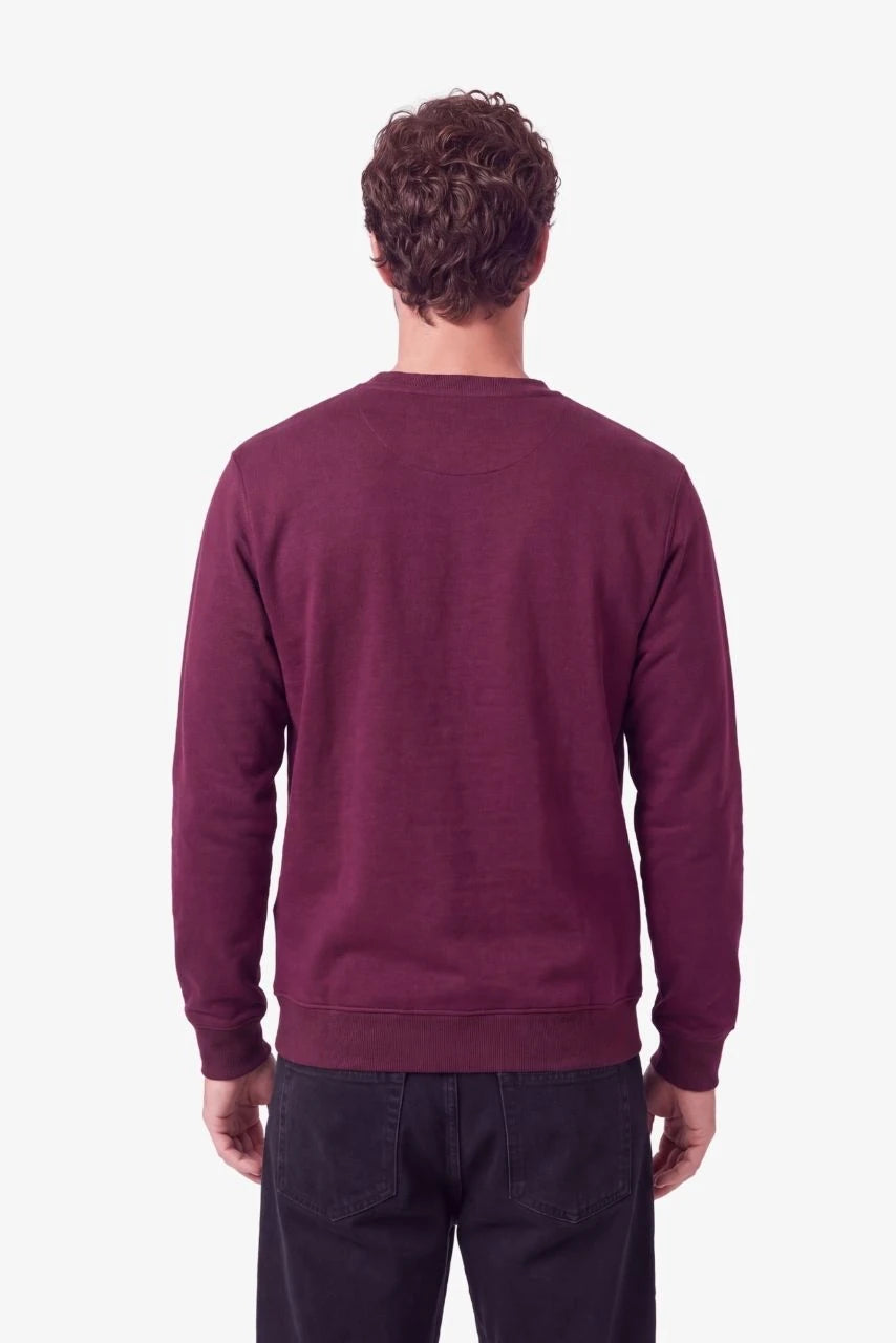 Sweatshirt BOSTON in Rot (Rubin Red) für große Männer – am Model, Rückansicht