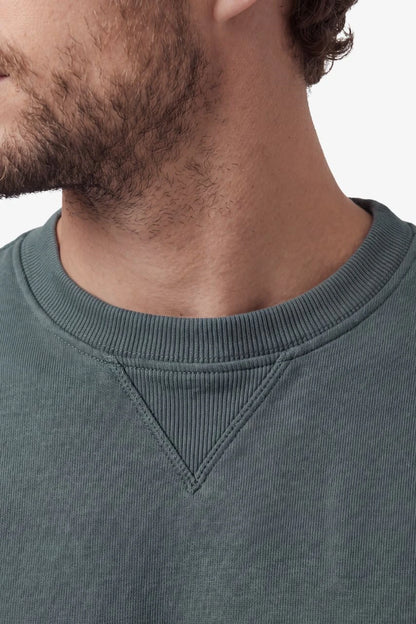 Sweatshirt BOSTON in Grün (Balsam Green) für große Männer – Detailansicht