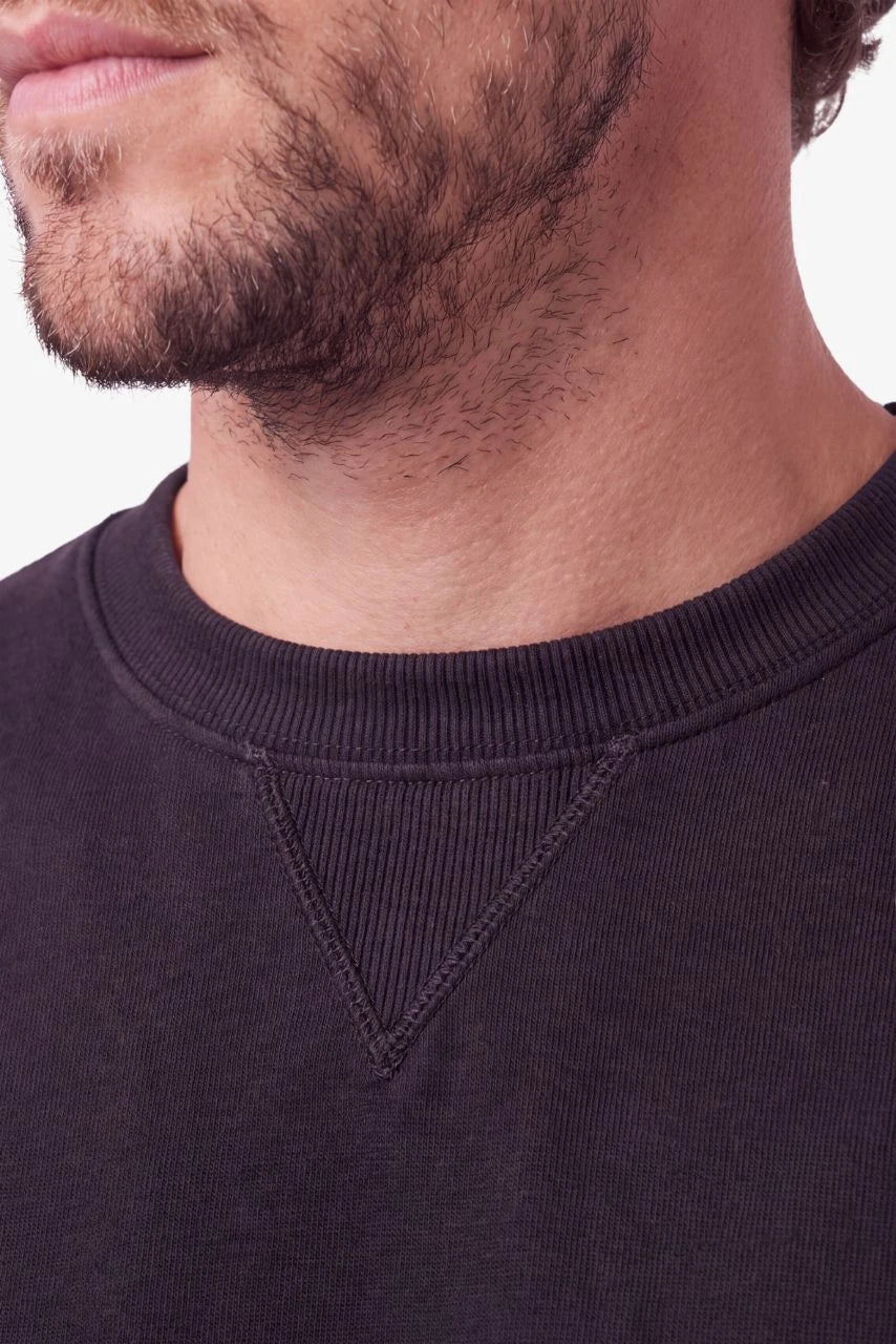 Sweatshirt BOSTON in Schwarz (Black Rock) für große Männer – Detailansicht