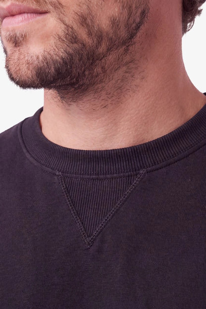 Sweatshirt BOSTON in Schwarz (Black Rock) für große Männer – Detailansicht