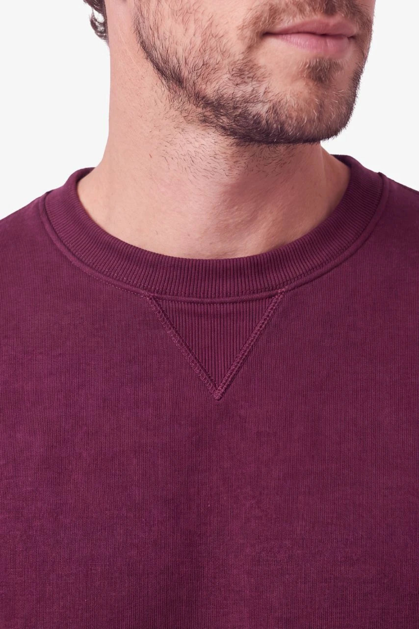 Sweatshirt BOSTON in Rot (Rubin Red) für große Männer – Detailansicht
