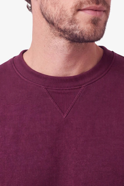 Sweatshirt BOSTON in Rot (Rubin Red) für große Männer – Detailansicht