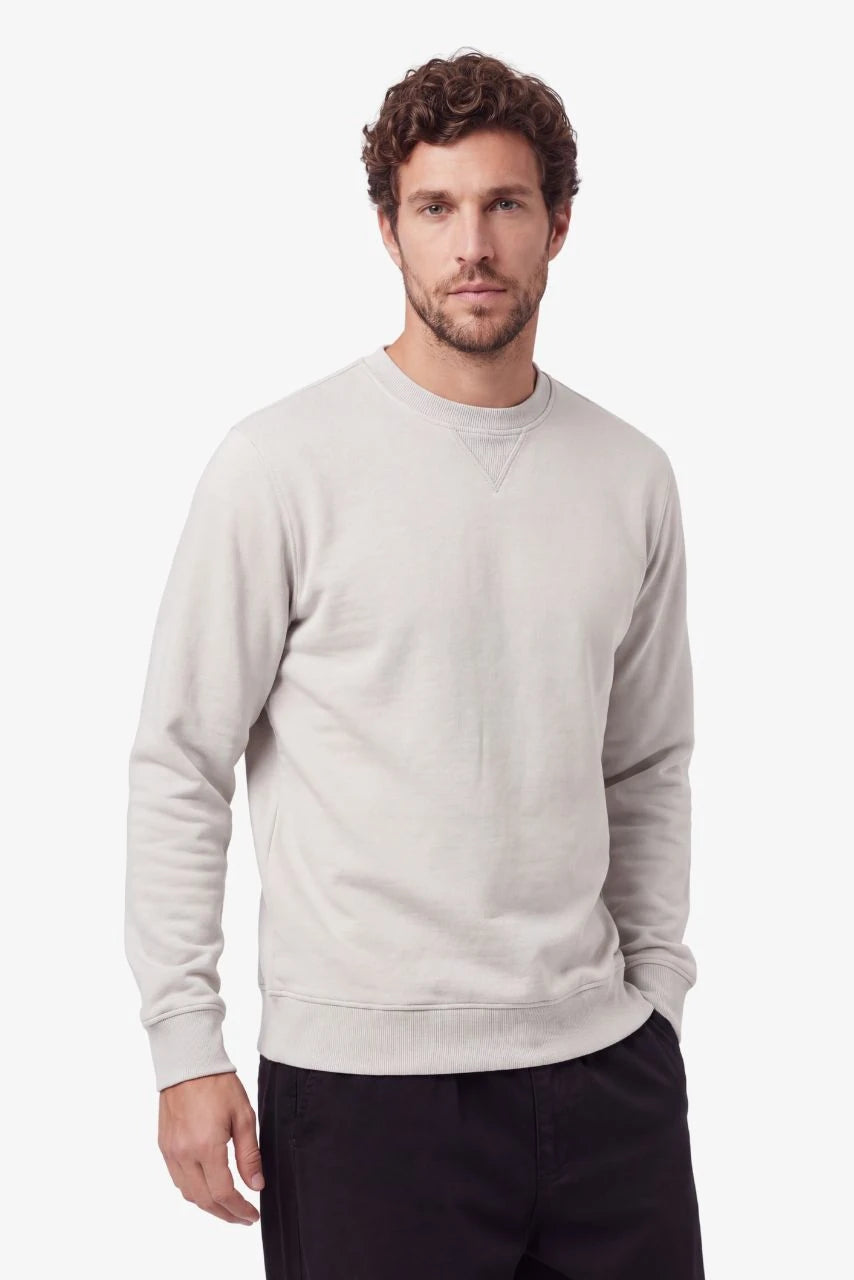 Sweatshirt BOSTON in Beige (Soft Stone) für große Männer – am Model, Vorderansicht