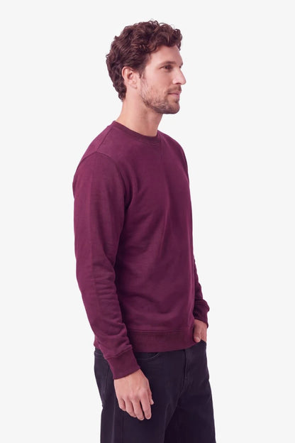 Sweatshirt BOSTON in Rot (Rubin Red) für große Männer – am Model, Seitenansicht