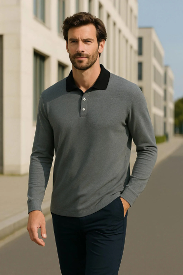 Poloshirt langarm
