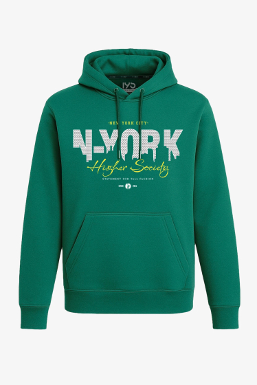 Hoodie mit Tasche – "N-YORK"