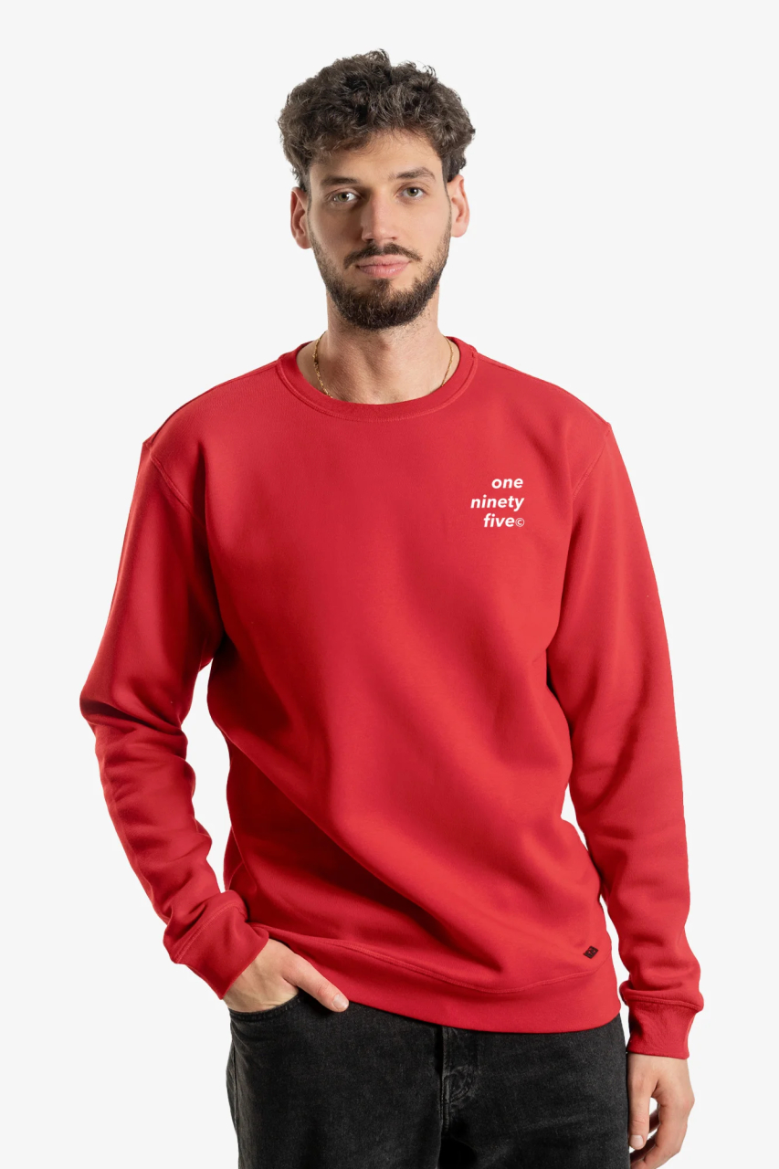 long sweater in red for people over 1.90 meters tall