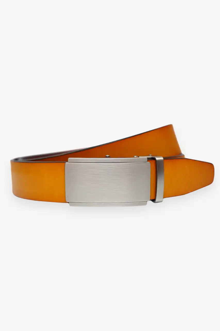 BELTIMORE Automatik Gürtel – Marigold x Silver Line