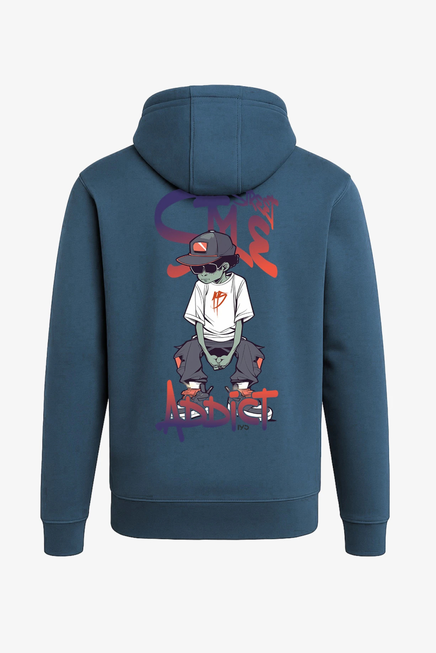 Hoodie mit Tasche – "ADDICT"