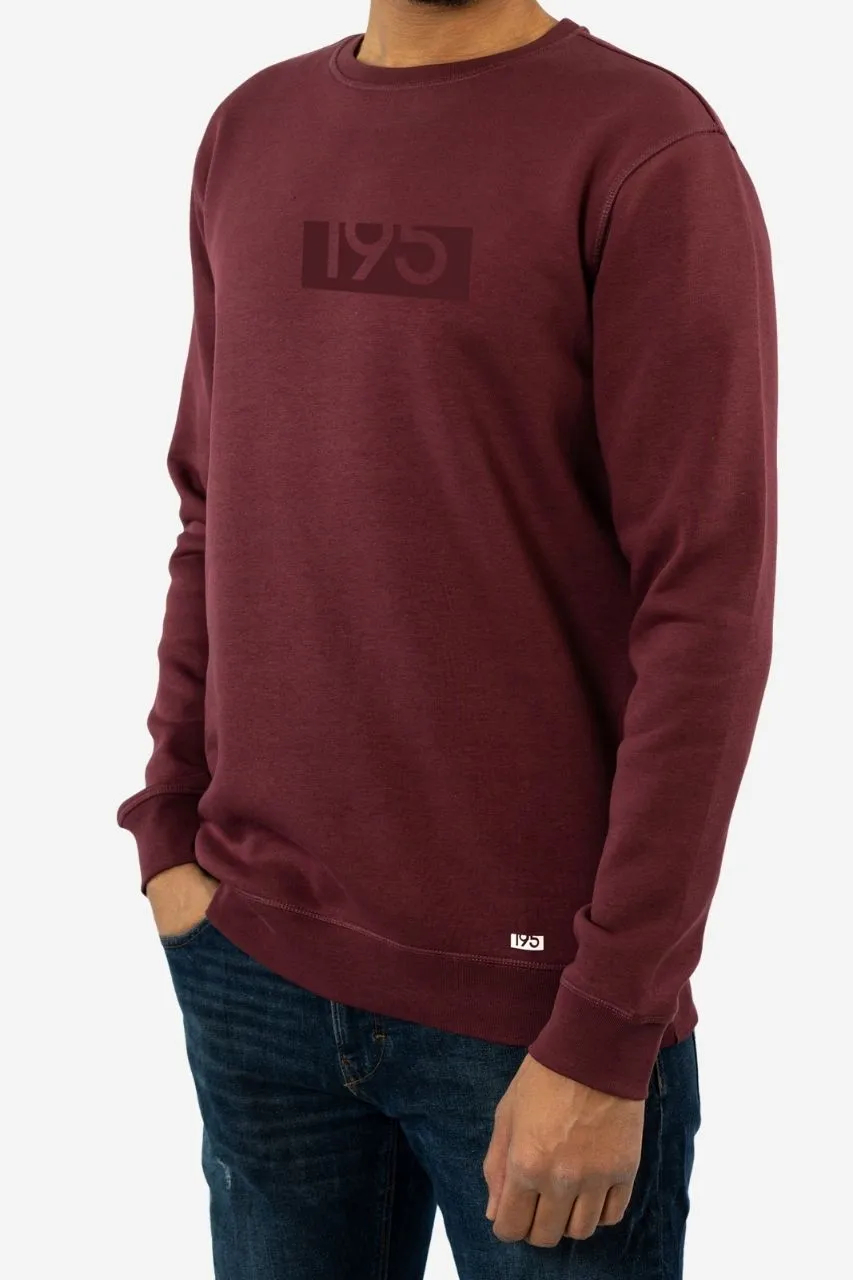 Langes Sweatshirt in rosso fuer grosse Menschen