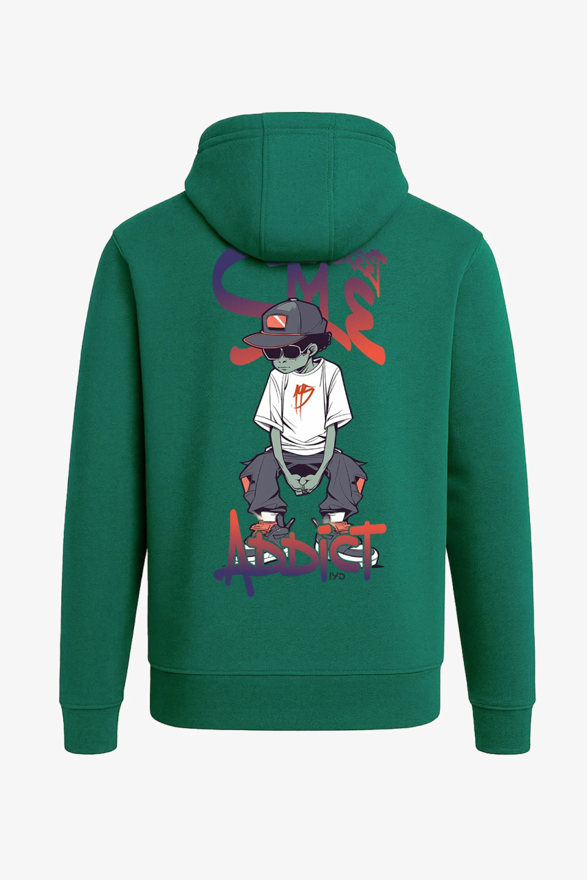 Hoodie mit Tasche – "ADDICT"