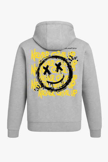 Hoodie mit Tasche – "NEVER GIVE UP"