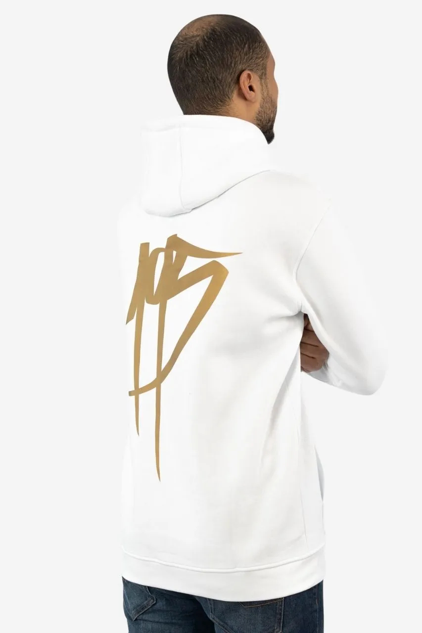 Extra Langer Hoodie in schwarz fuer sehr grosse Herren