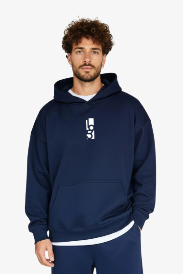 Oversized Hoodie Raw - "195 VERTICAL"