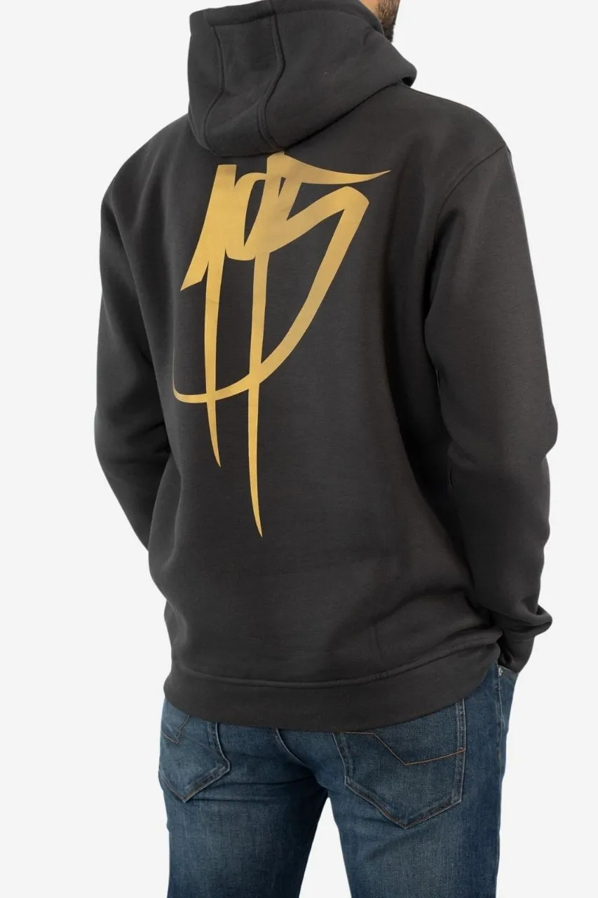 Extra Langer Hoodie in schwarz fuer sehr grosse Herren