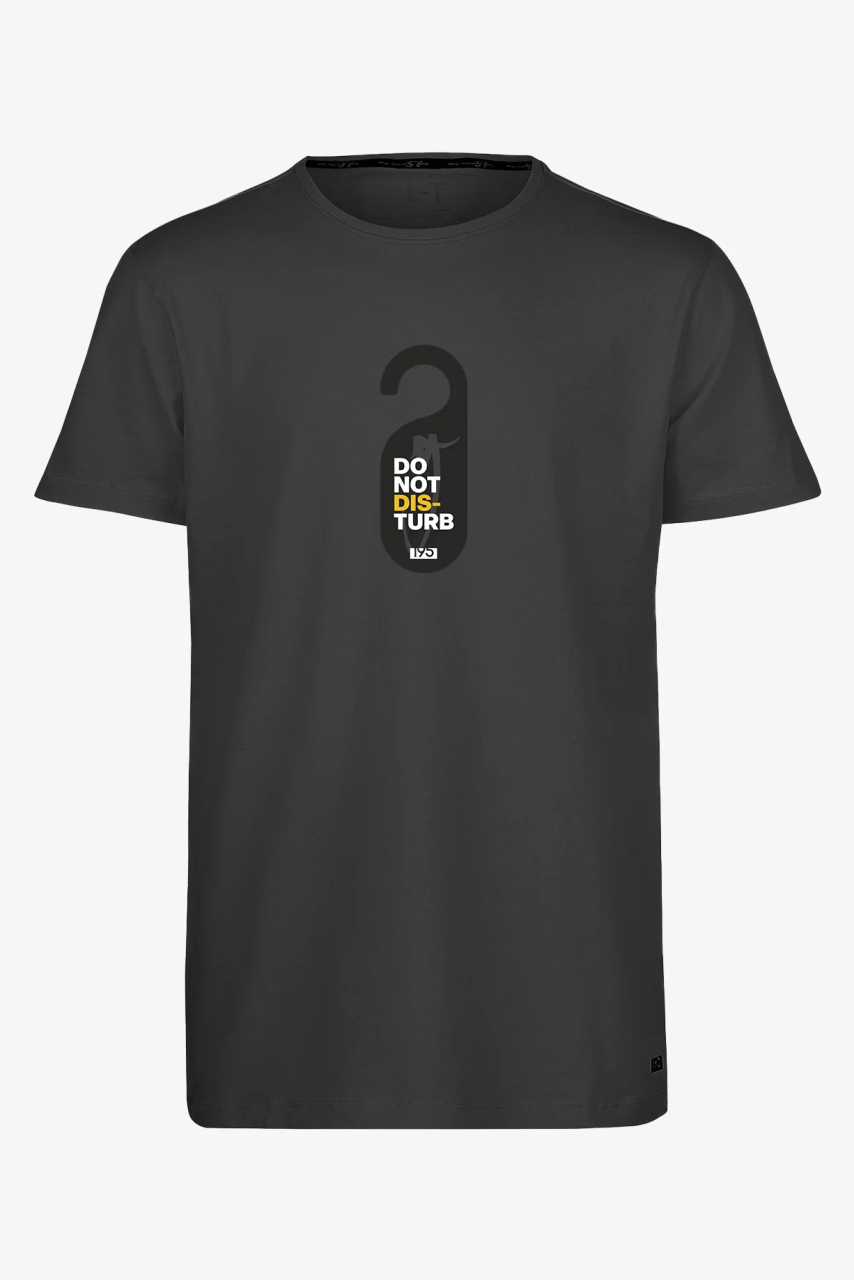 Extra langes Schlaf-Shirt in schwarz für Männer ab 1,90m