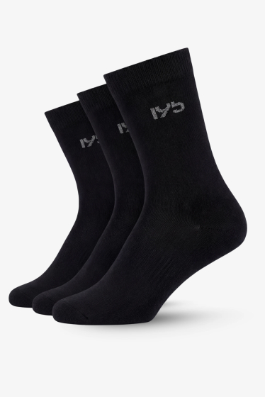 Tall Socks - Lange Socken - Schwarz (3 Paar)