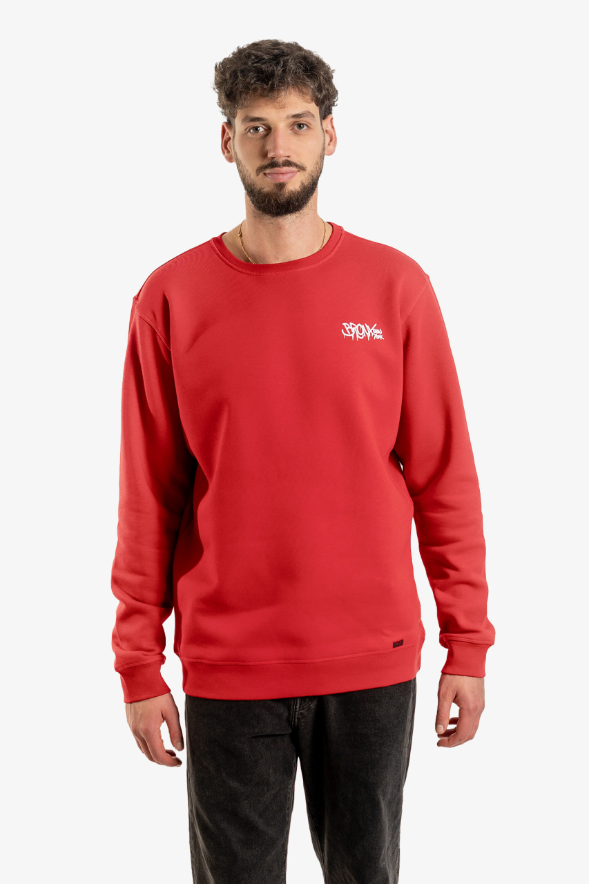 extra long sweater in red for people over 1.90 meters