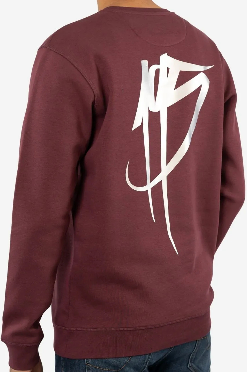 Langes Sweatshirt in rosso fuer grosse Menschen