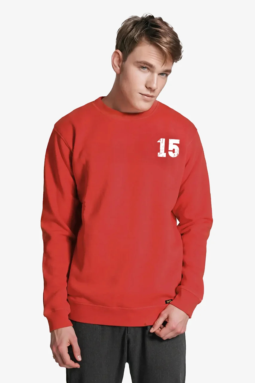 long sweater in red for people over 1.90 meters tall