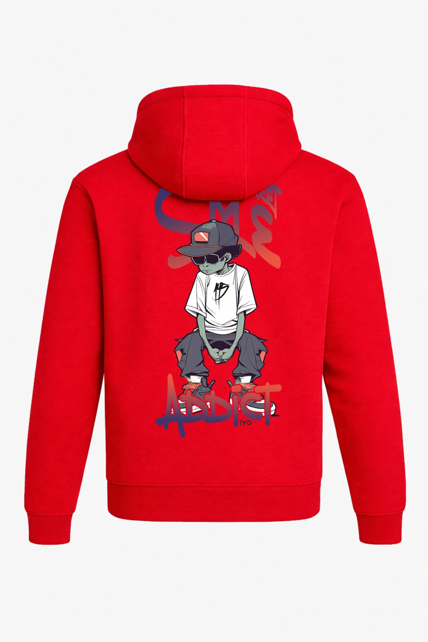 Hoodie mit Tasche – "ADDICT"