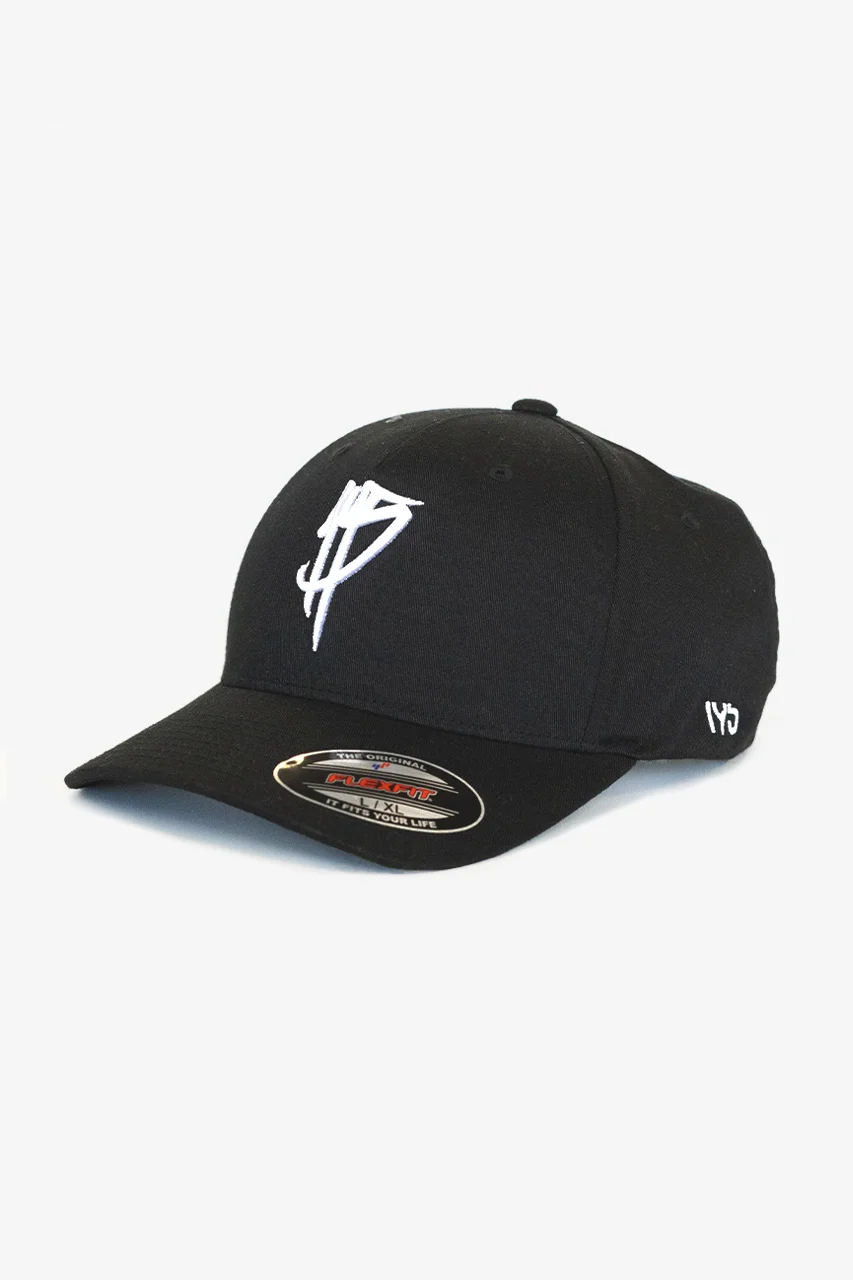 hochwertige schwarze cap mit weißen oneninetyfive stick