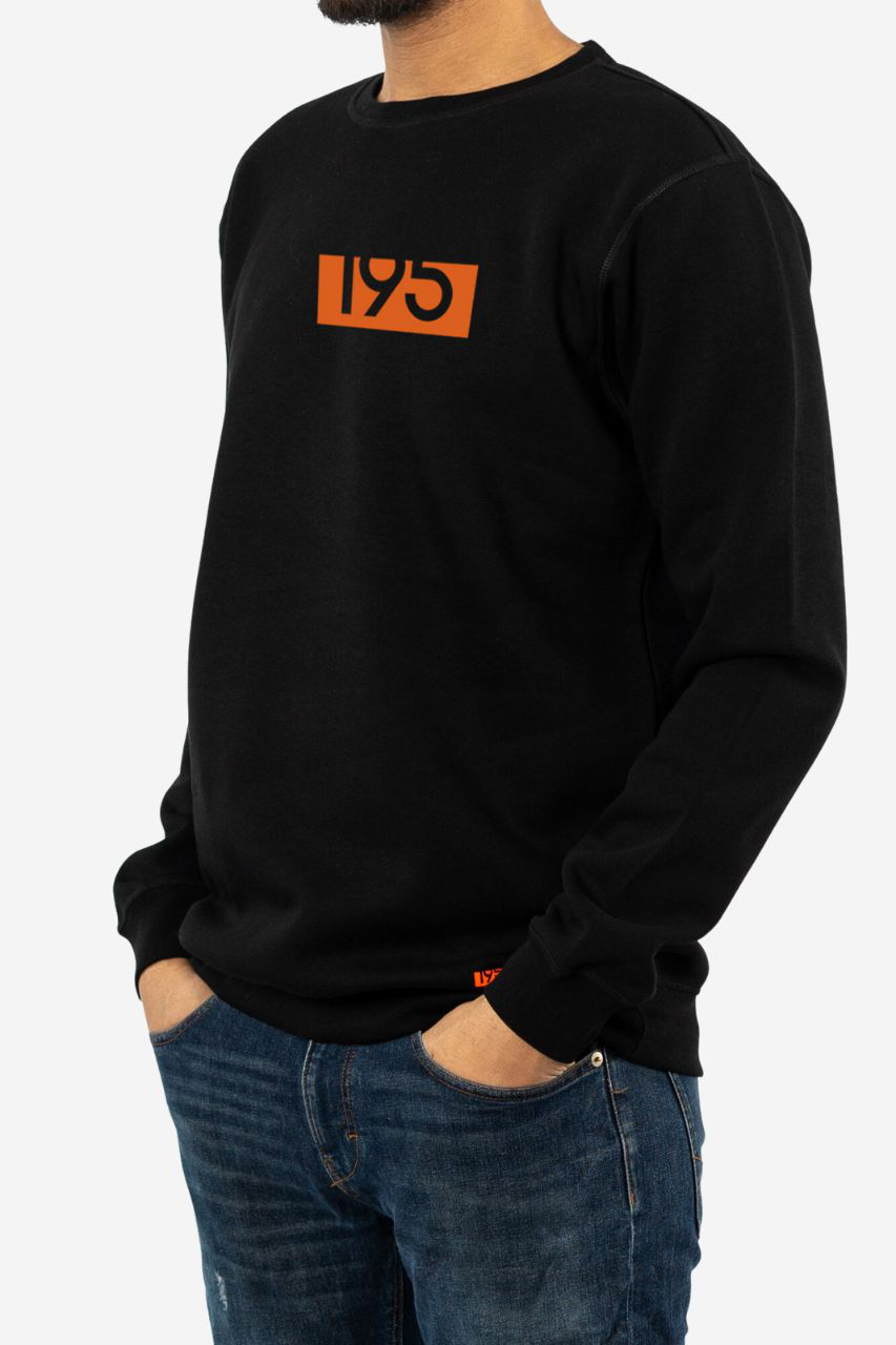 Long sweatshirt in black for tall people