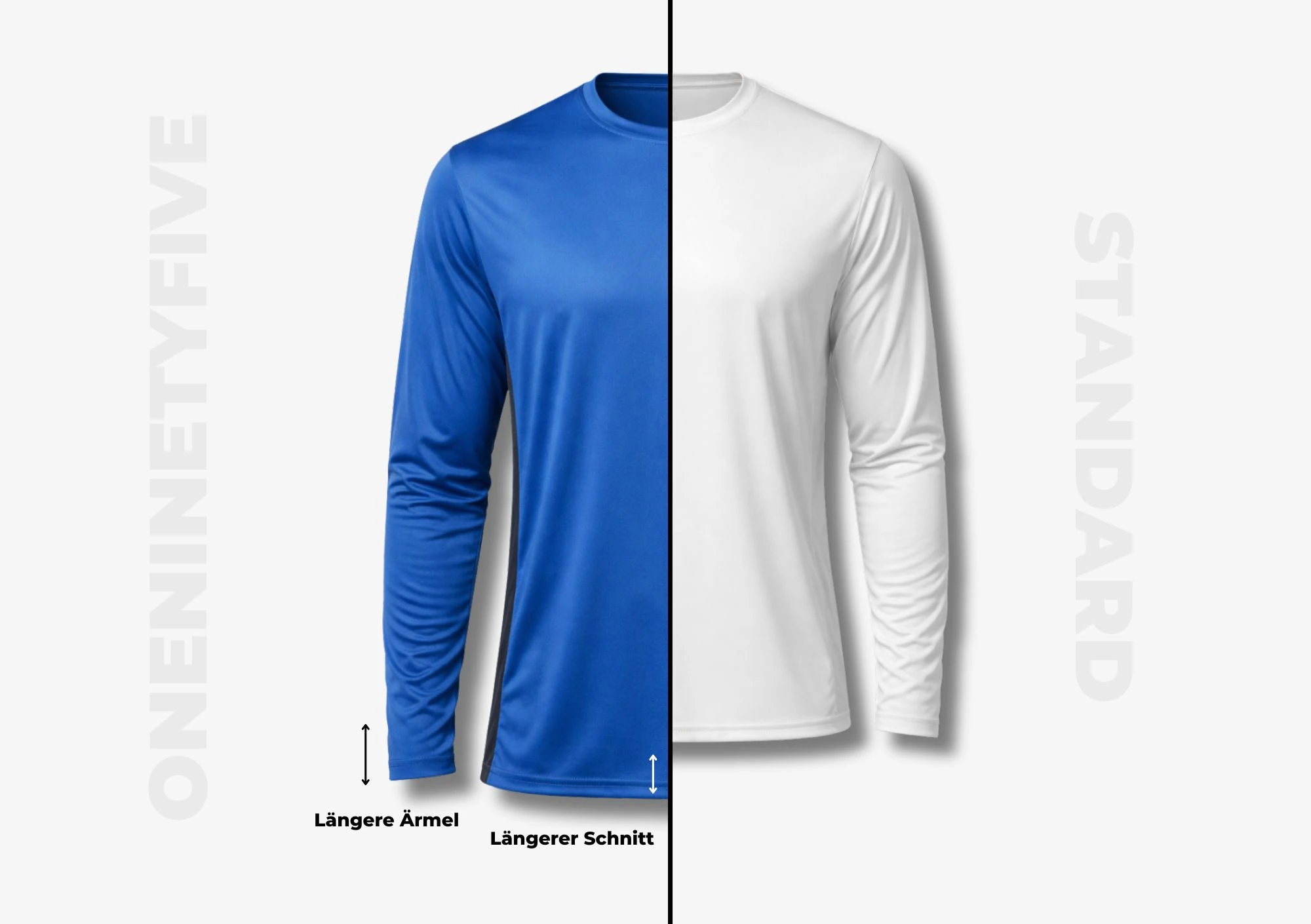 Vorher/Nachher Grafik von normal zu 195